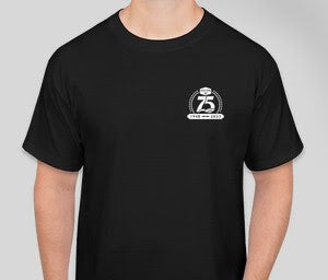 75th Anniversary Short Sleeve T-Shirt in Black